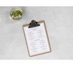 Menühalter mit Klemme A4 natürlich