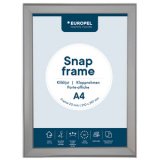Cadre porte-affiche premium, A4, 20 mm, argent