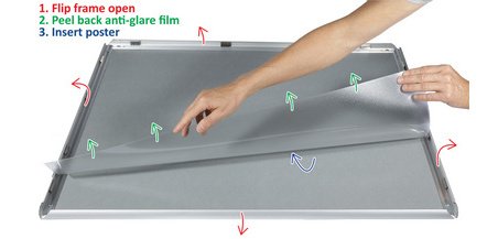 Cadre porte-affiche premium, B1, 25 mm, argent