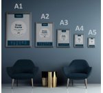 Cadre porte-affiche premium, A0, 25 mm, argent