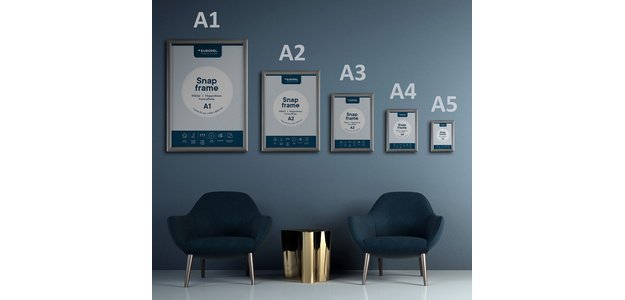 Cadre porte-affiche premium, A1, 25 mm, argent