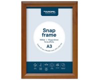 Cadre porte-affiche premium, A4, 25 mm, aspect bois