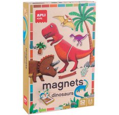 Jeu de magnets 'Dinosaures', 52 magnets avec scène