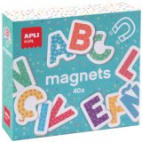 Boîte de 40 magnets lettres en bois