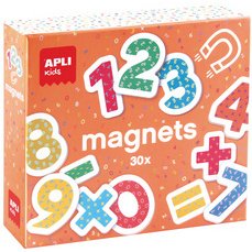 Boîte de 30 magnets chiffres en bois