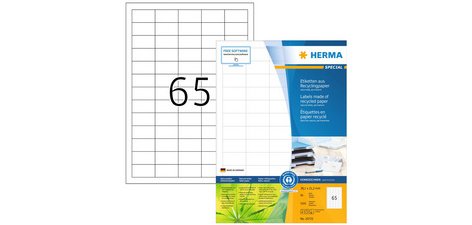 Étiquette universelle recyclée, 210 x 297 mm
