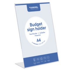 Europel présentoir de documents Budget, pied en L, ft A5