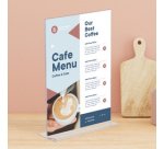 Porte-visuel acrylique, A6 portrait, droit