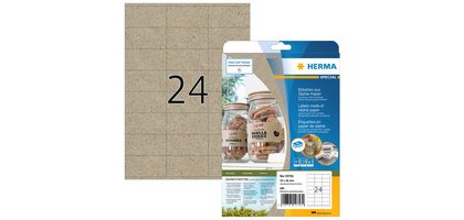 Étiquette en papier silphie, 70 x 36 mm, brun naturel