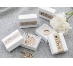 Étiquette en papier silphie, 70 x 36 mm, brun naturel