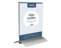 Porte-visuel, A5 portrait, socle alu