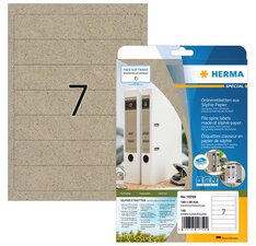 Etiket voor rug map - papier gemaakt van zonnekroon