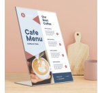 Porte-visuel acrylique, incliné