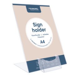 Porte-visuel acrylique, A4 portrait, incliné