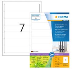 Étiquette pour dos de classeur recyclée, 192 x 38 mm,