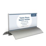Porte-nom de table, 105 x 297 mm, socle aluminium