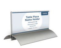 Tafelnaambord Europel 61x150mm acryl aluminium 2st