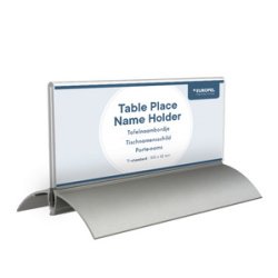 Porte-nom de table, 61 x 210 mm, socle aluminium