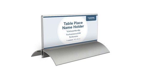 Porte-nom de table, 52 x 100 mm, socle aluminium
