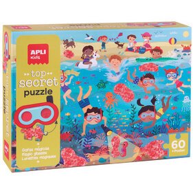 Puzzle secret 'La plage', 60 pièces