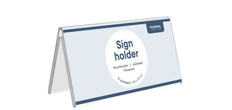 Porte-nom de table, 210 x 100 mm, en forme de toit