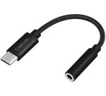 Câble adaptateur USB-C - jack, 130 mm, noir