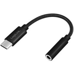 Câble adaptateur USB-C - jack, 130 mm, noir