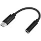 Câble adaptateur USB-C - jack, 130 mm, noir