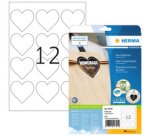 Heart-shaped tag, diameter: 60 mm, white