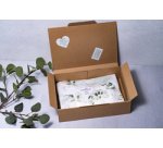 Heart-shaped tag, diameter: 60 mm, white