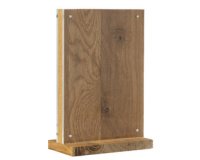 Présentoir de table Deluxe, A5 portrait, socle bois