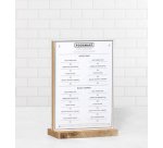 Présentoir de table Deluxe, A6 portrait, socle bois