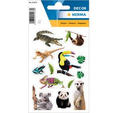 Sticker DECOR 'Animaux exotiques', en papier