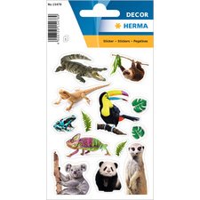 Sticker DECOR 'Animaux exotiques', en papier