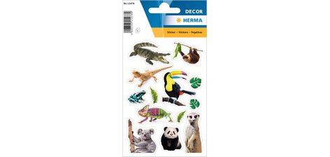 Sticker DECOR 'Animaux exotiques', en papier