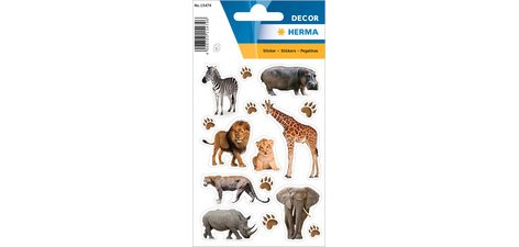 Sticker DECOR 'Animaux d'Afrique', en papier