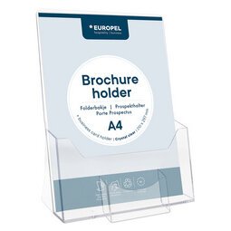 Porte-brochures, A4, avec compartiment pour cartes