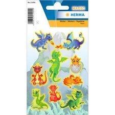 Sticker MAGIC 'Dragons', en plastique, fluo
