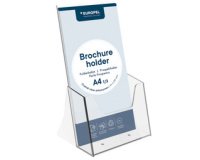 Porte-brochures, 1/3 A4 portrait, transparent