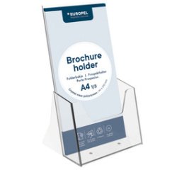 Porte-brochures, 1/3 A4 portrait, transparent