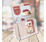 Porte-brochures, A5 portrait, transparent