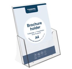 Porte-brochures, A5 portrait, transparent