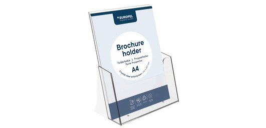 Porte-brochures, format A4, transparent