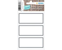 Étiquette de cuisine HOME, 82 x 36 mm, bord gris