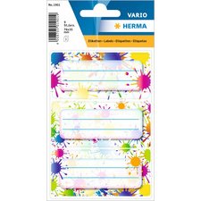 Étiquette pour livres VARIO 'Taches de peinture'