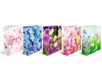 Assortiment de classeurs à motifs 'Fleurs'