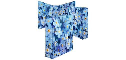 Classeur à motifs fleurs 'Blue Flowers', A4