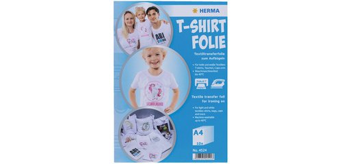 Transfer sheet for T-shirt, A4, light fabrics