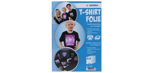 Feuille de transfert pour T-shirt, A4, textiles foncés