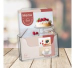Porte-brochures, A4 paysage, transparent